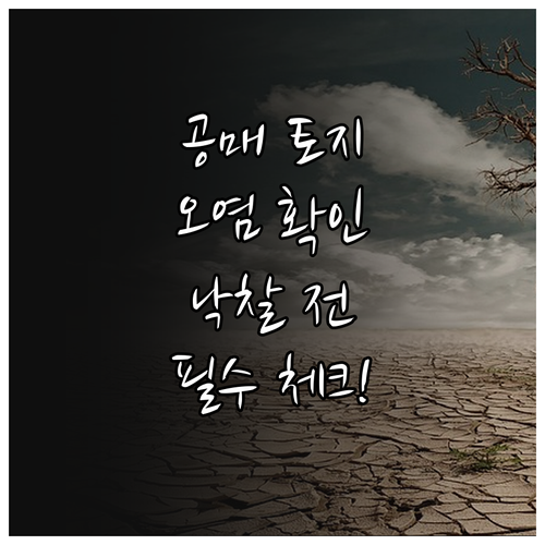 공매 토지 낙찰 전 필수 체크리스트 ..