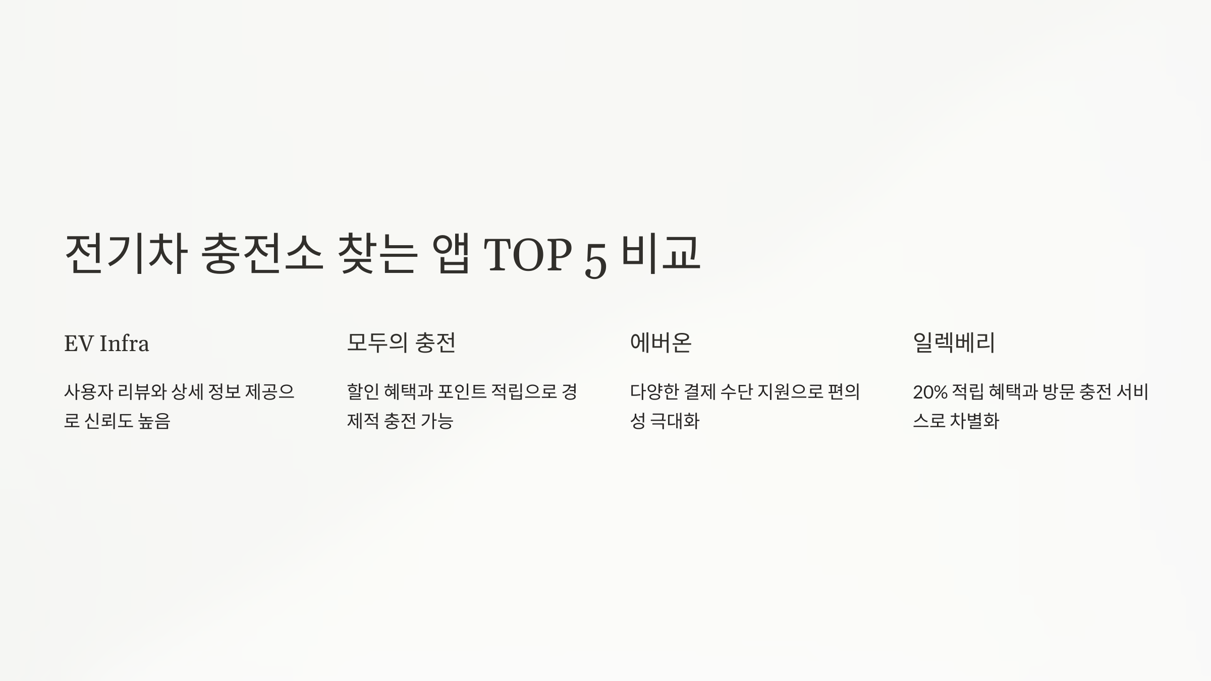 전기차 충전소 앱