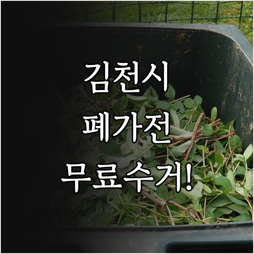 김천시 폐가전 무상방문수거 신청 방법..