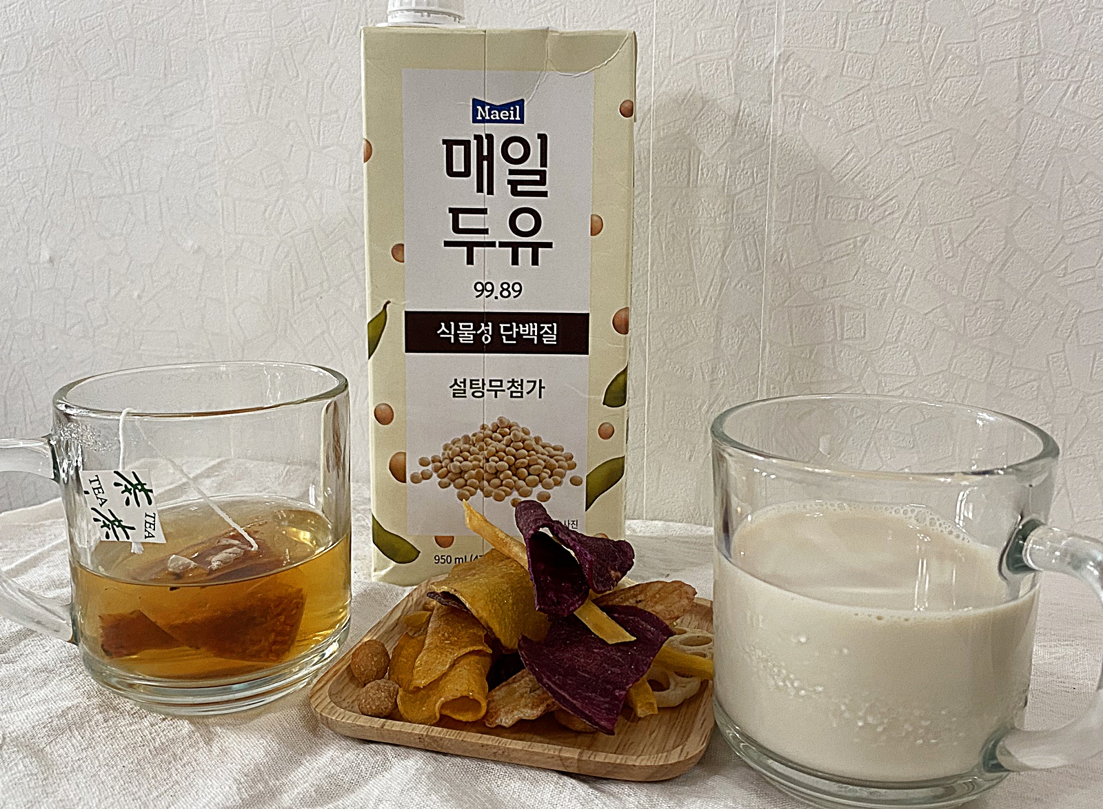두유 차 준비