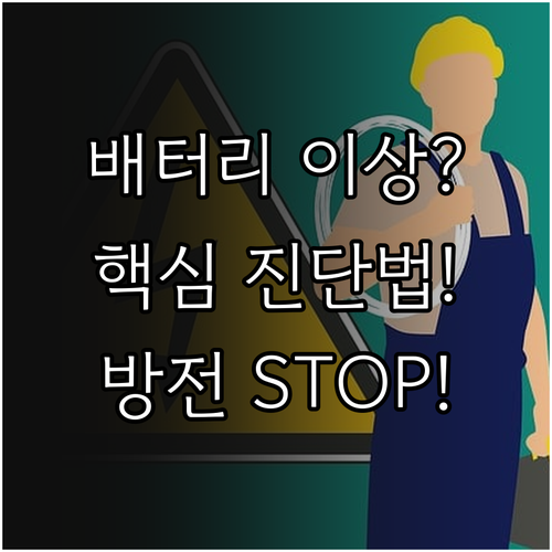 차량 배터리 이상 신호 감지부터 자가..