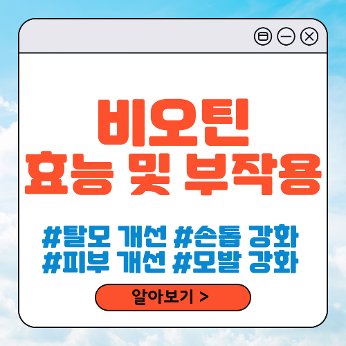 비오틴 효능 및 부작용