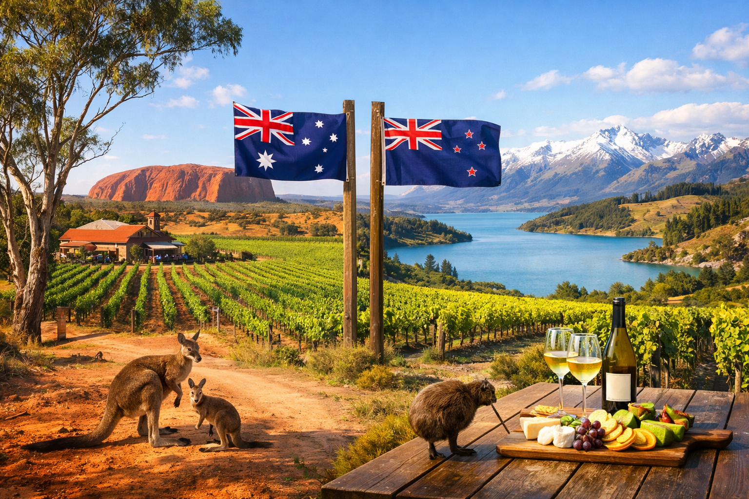 호주와 뉴질랜드의 와이너리 사진