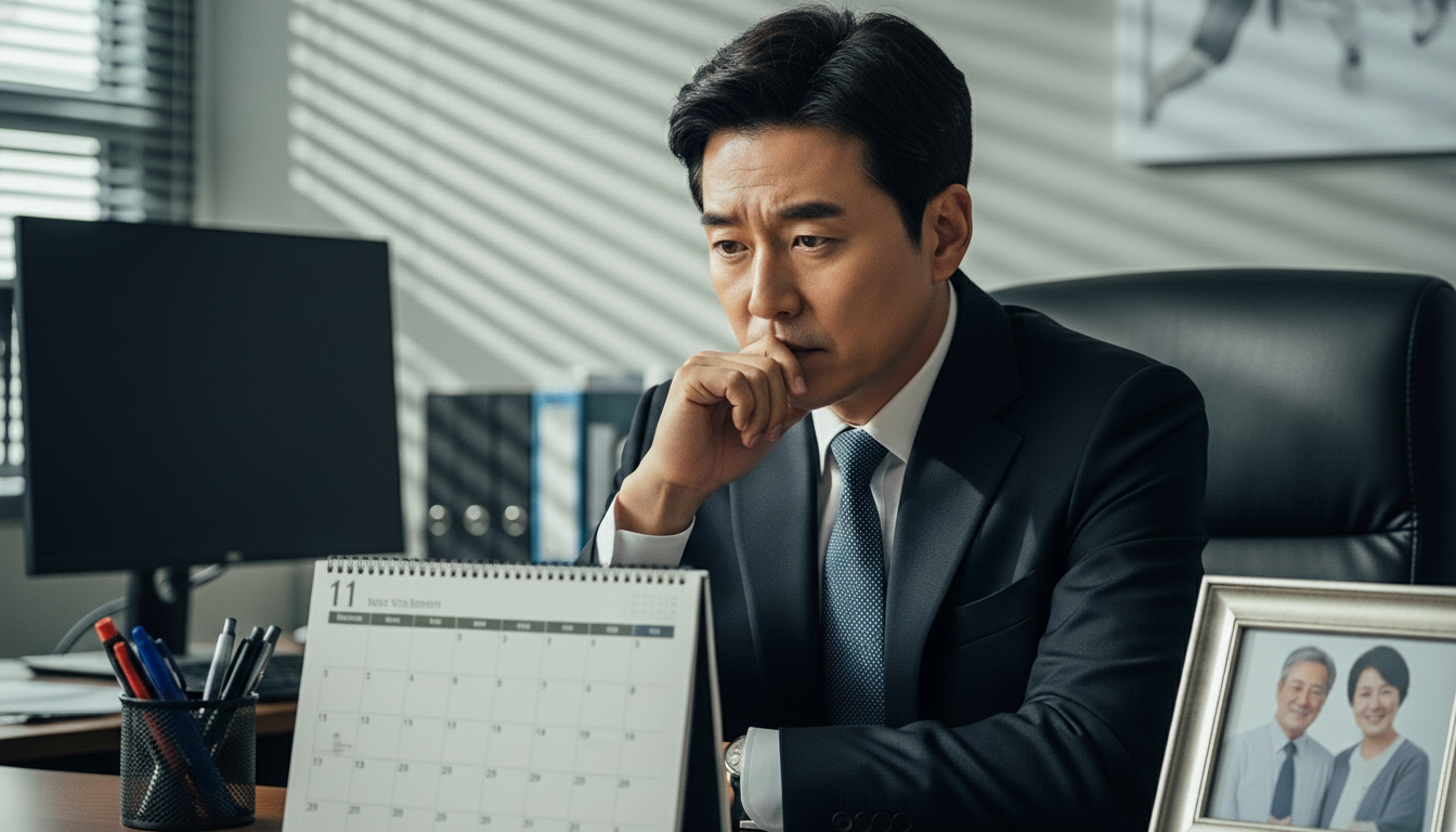 연말정산을 고민하는 40대 직장인