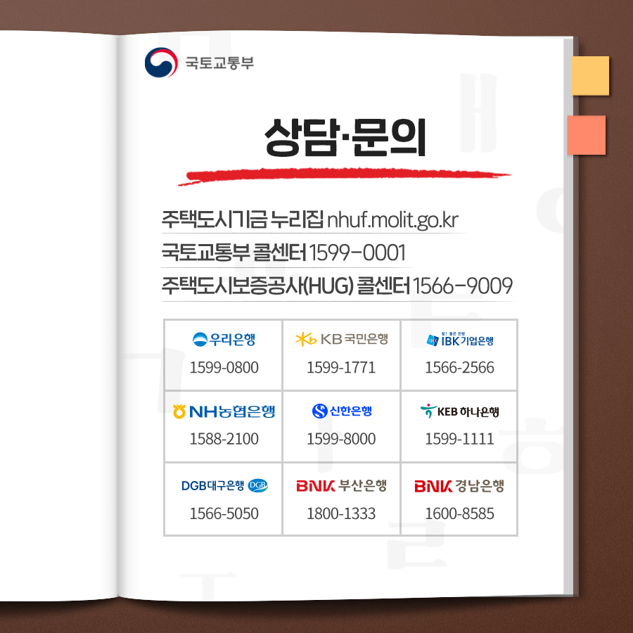 청년주택드림청약통장 상담 문의 안내