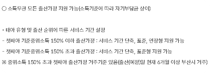 지원대상 정리 표