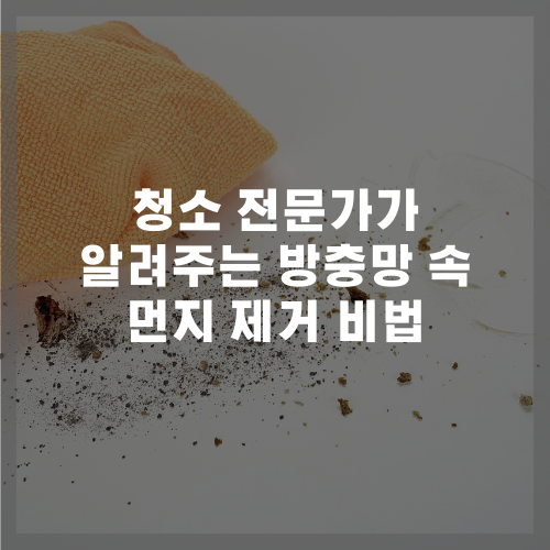 청소 전문가가 알려주는 방충망 속 먼지 제거 비법