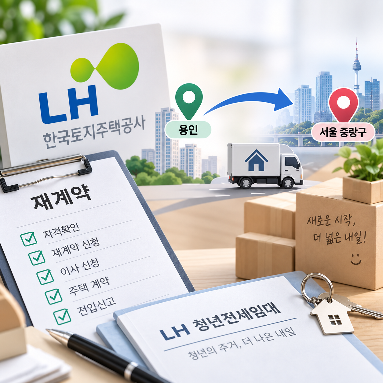2026 LH 청년전세임대 재계약 후 이사 방법 용인에서 서울 중랑구로 옮길 때 순서 총정리