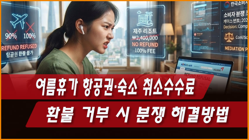 여름휴가 항공권·숙소 취소수수료|환불 거부 시 분쟁 해결방법
