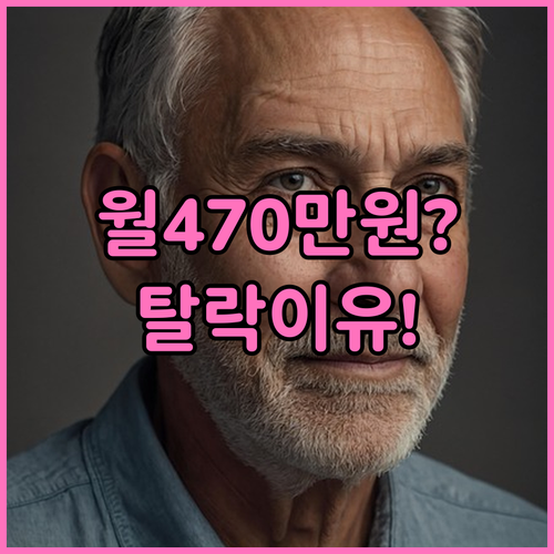 월 470만원 소득인데 기초연금 탈락..