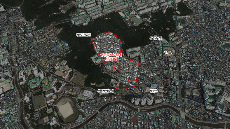 서울 모아타운 &amp; 모아주택 - 마포구 망원동&amp;#44; 도봉구 방학동 &middot; 쌍문동 4건 통합심의 통과 [위치 조감도]