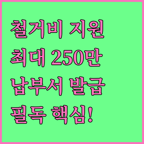 희망리턴패키지 점포철거비 지원 대상과..