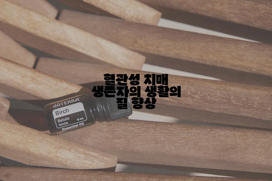 혈관성 치매 생존자의 생활의 질 향상