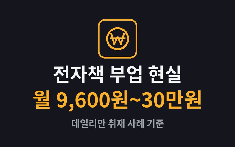 전자책 부업 현실, 수수료·제작 시간과 플랫폼별 실수익 비교 - 시각 자