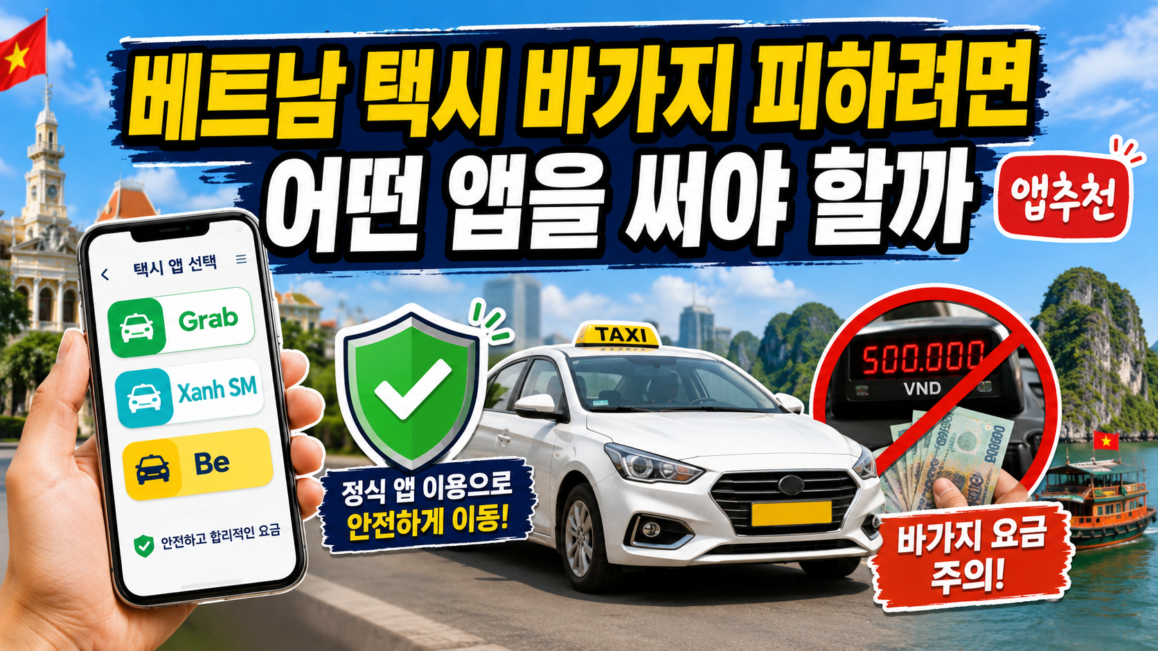베트남 택시 바가지 피하려면 어떤 앱을 써야 할까