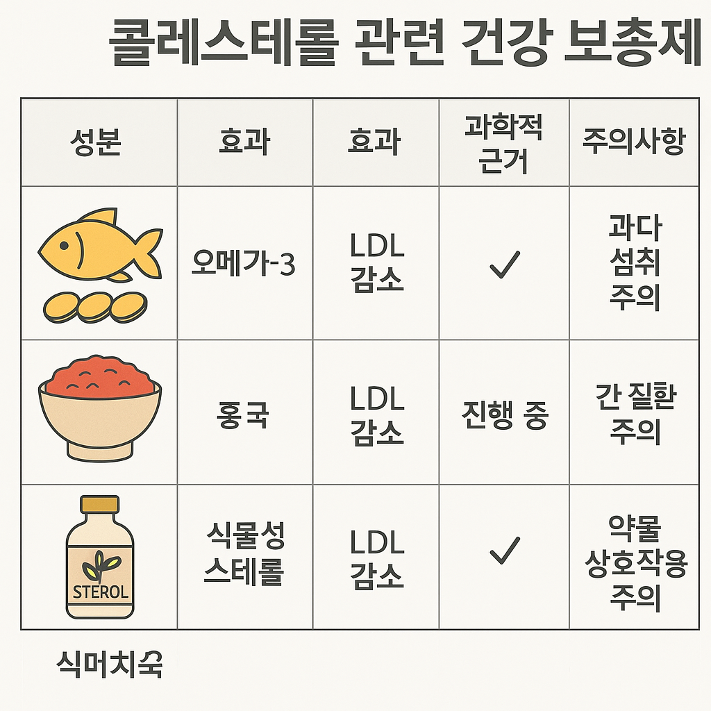 콜레스테롤 관련 건강 보충제