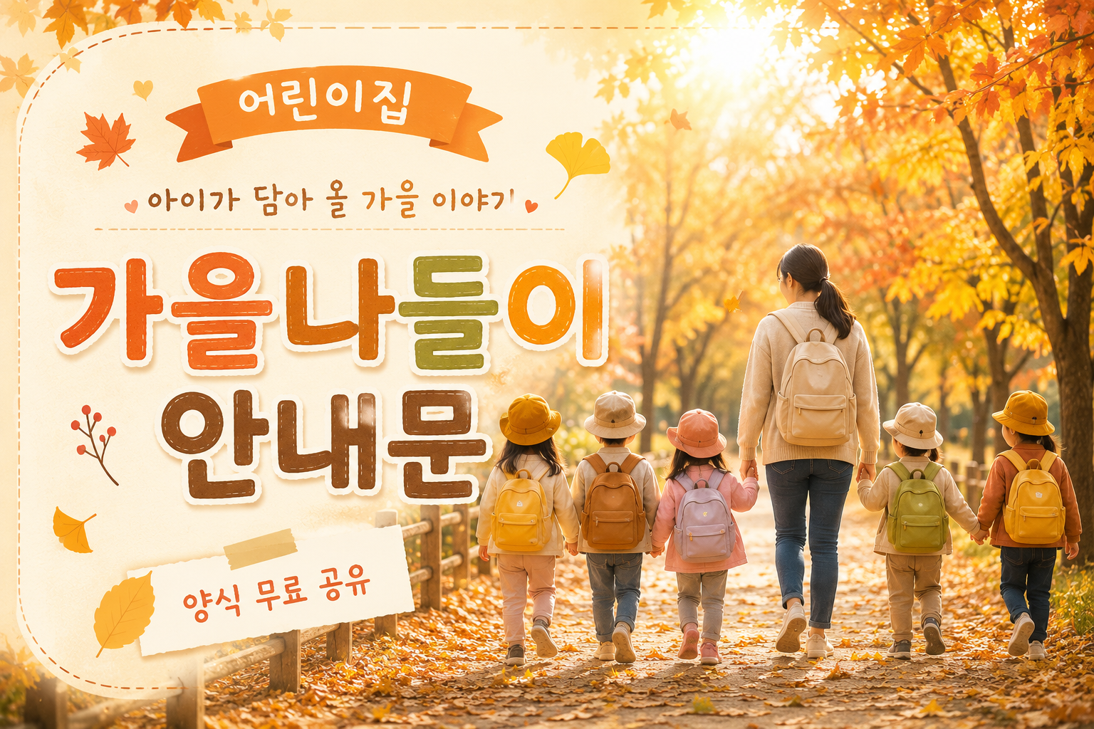 가을나들이 어린이집 안내문