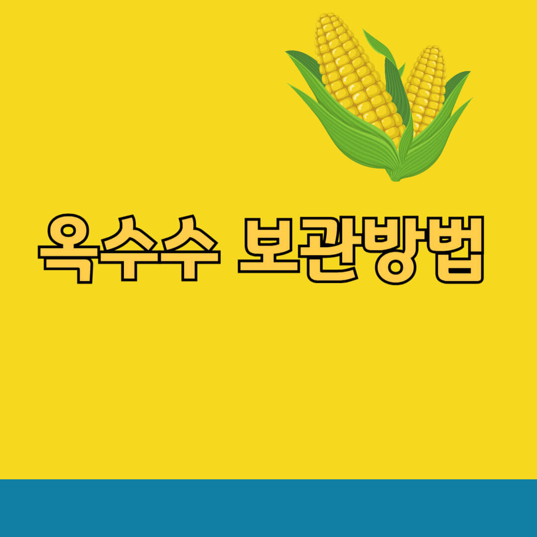 옥수수 보관방법