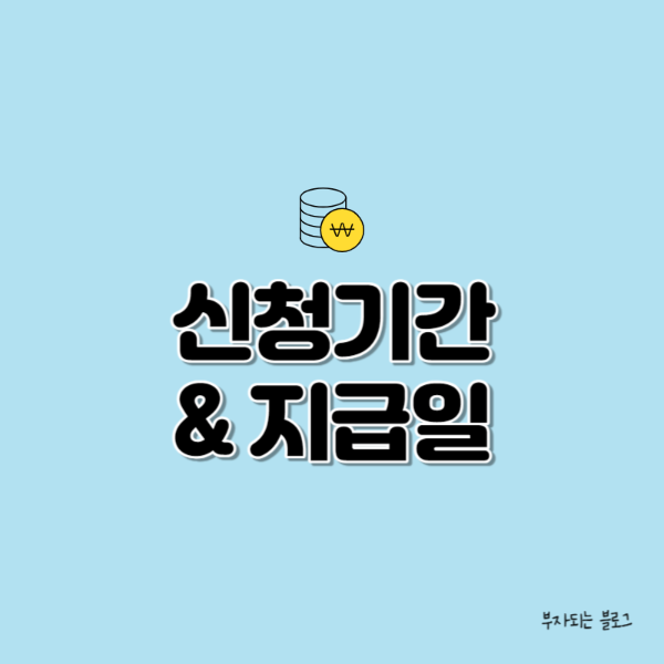 일자리 채움 청년지원금 신청기간 지급일