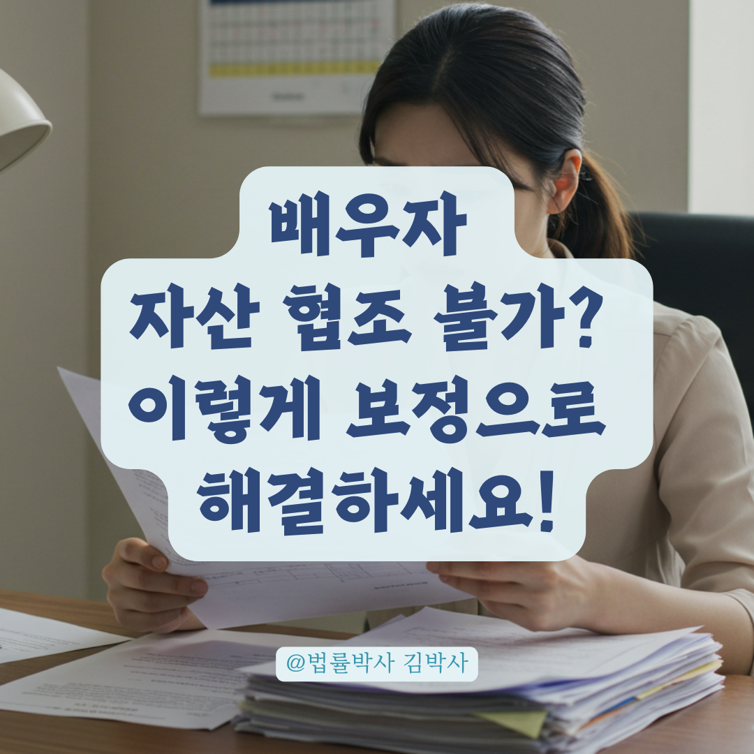 개인회생 중 배우자 자산 확인 안 될 때, 보정 대응 방법 정리.