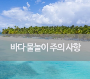 여름휴가철, 안전한 물놀이가 가장 중요해요!