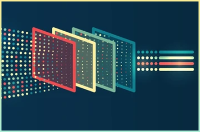 알고리즘으로 다양하게 처리되는 디지털 시각적 이미지를 표현