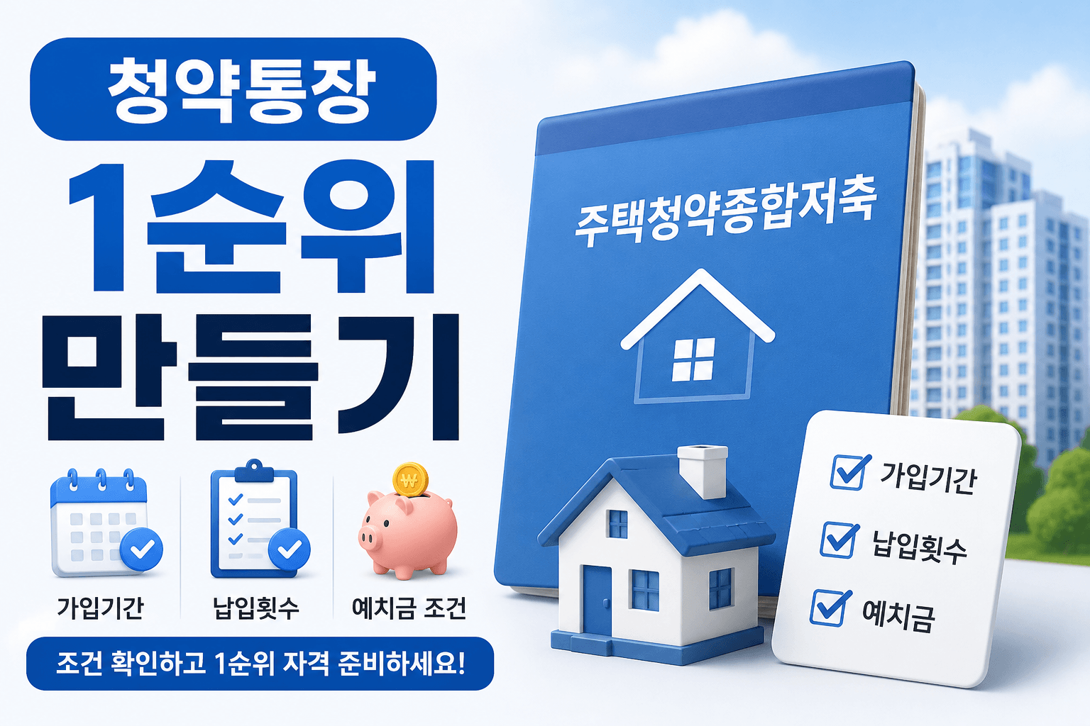 청약통장 1순위 만들기 설명 이미지