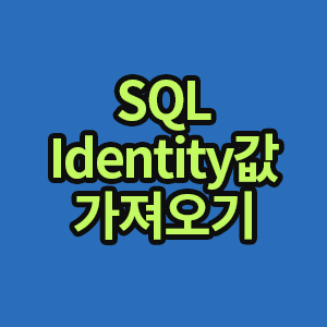 SQL Identity값 가져오기