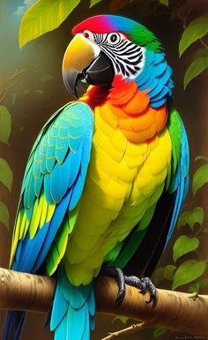 구관조라-불리며-말을하는-온갖-무지개색을-띠고있는-앵무새