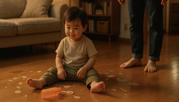 비눗방울 물 거실 몽땅 쏟아