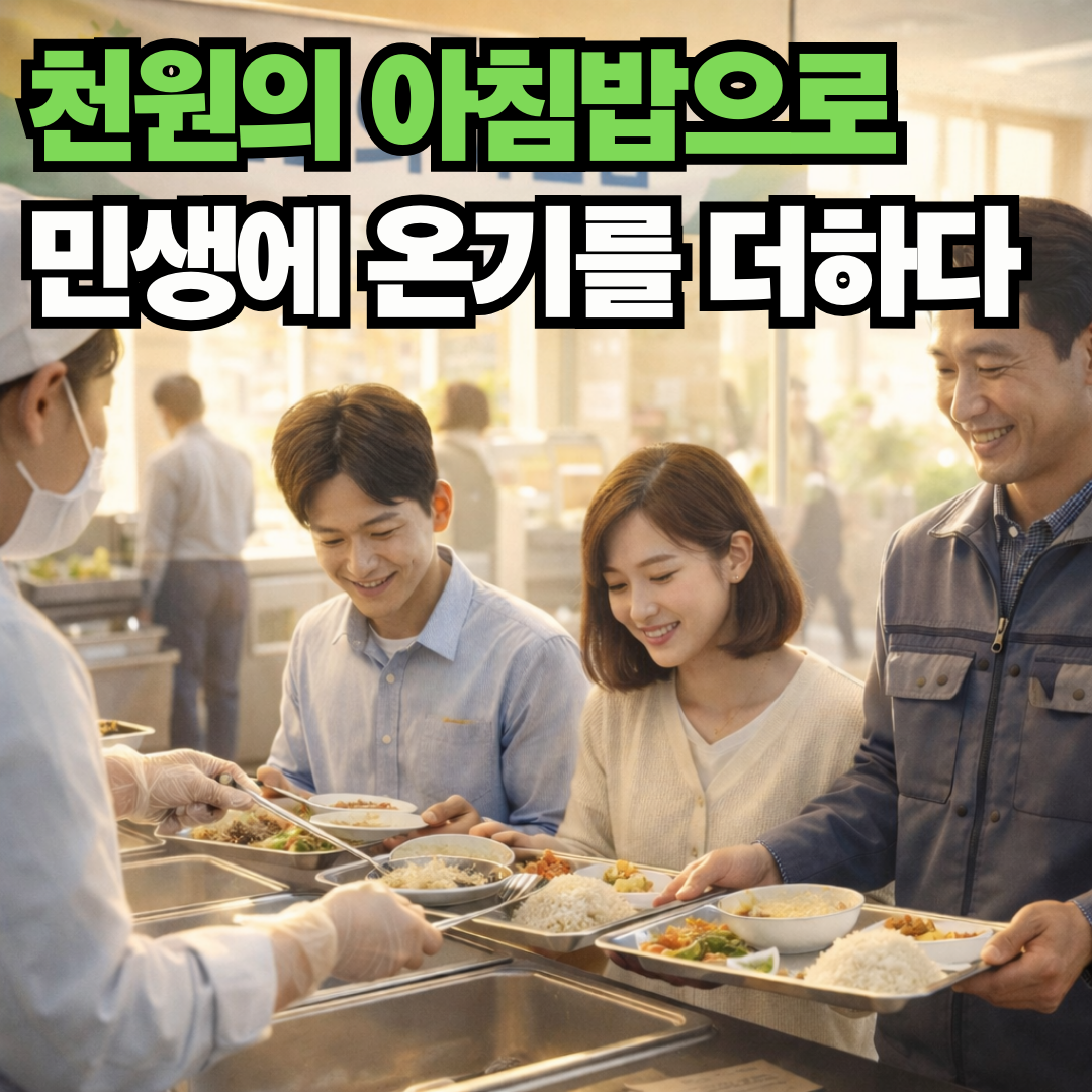 천원의 아침밥을 이용하는 시민