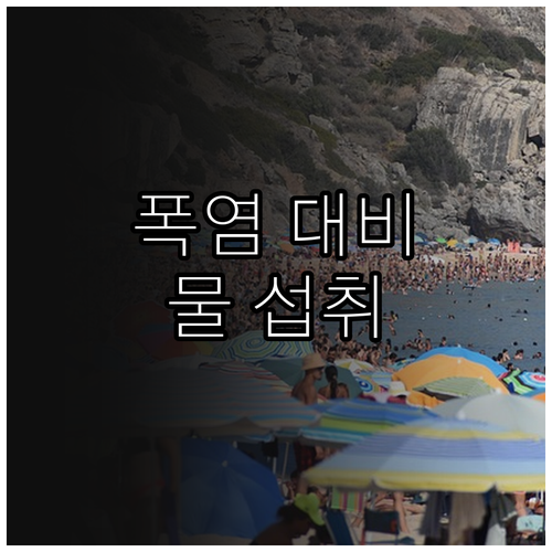 폭염 대비 물 섭취 가이드, 건강한 ..