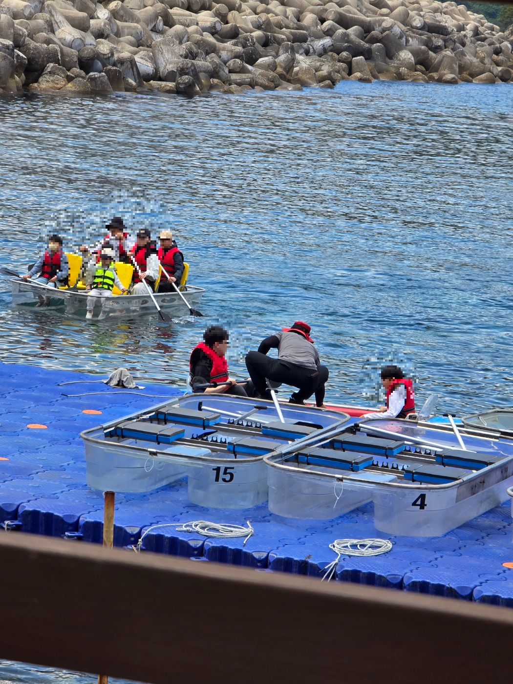 투명카누 탈 수 있는 선착장