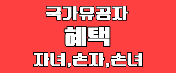 국가유공자 손자 혜택