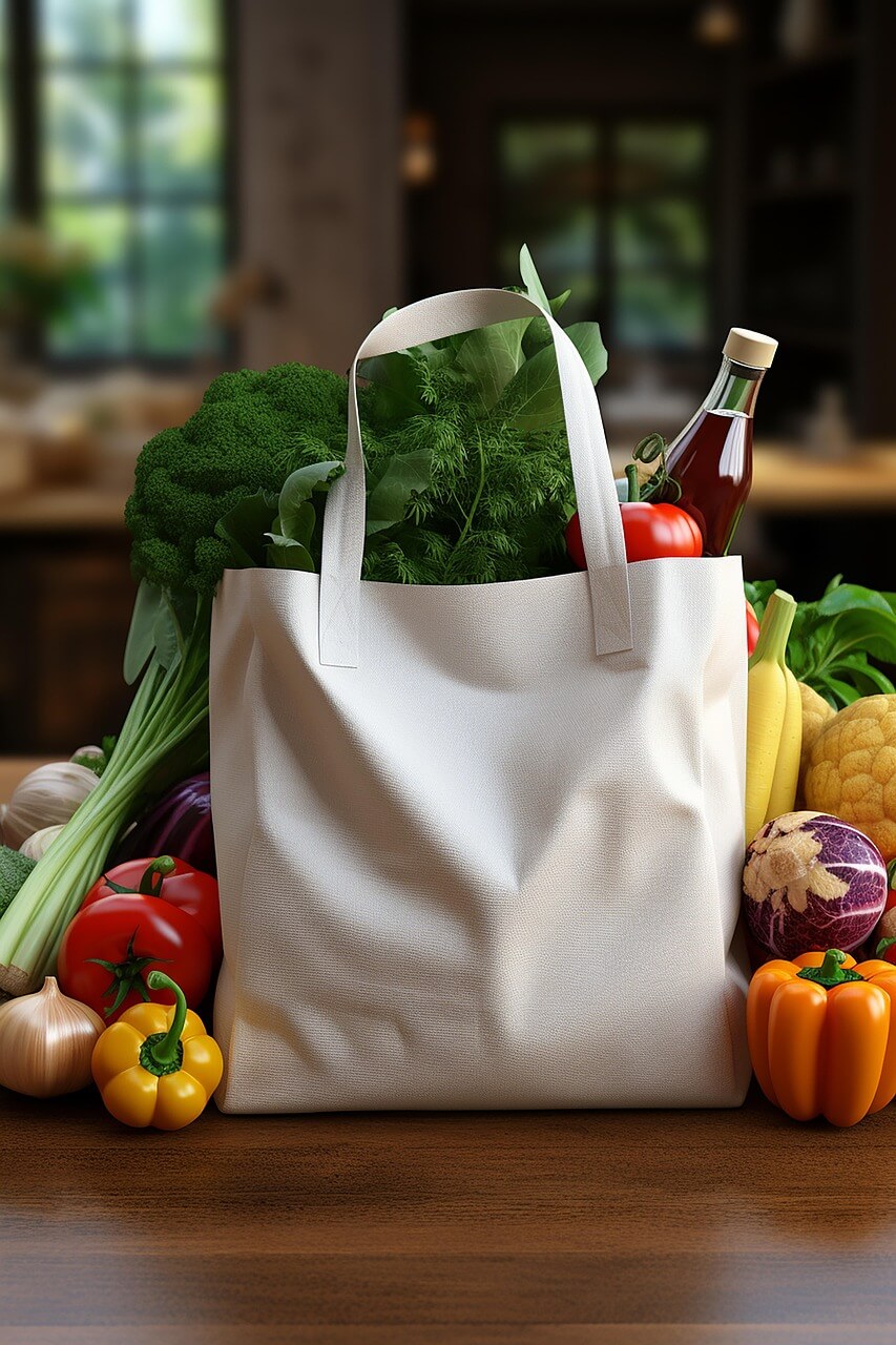 비닐 줄이기 장바구니 장보기