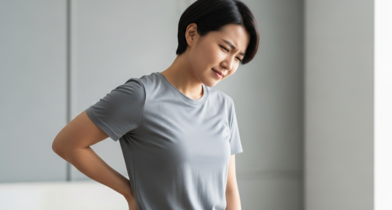 등이 굽는 통증 신호 모습