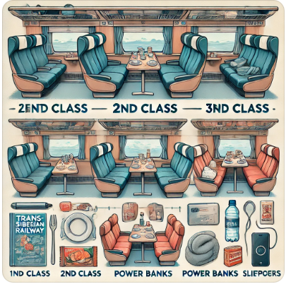 시베리아 횡단열차 식당칸 사진
