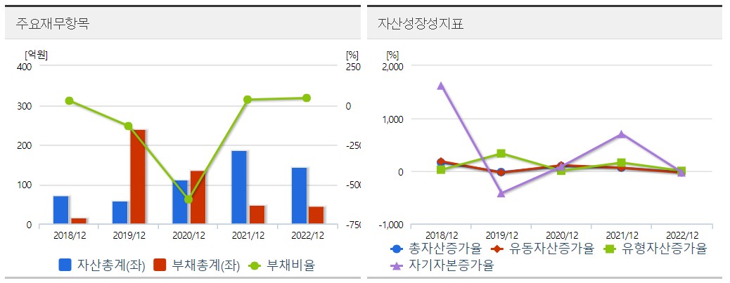 딥노이드 재무분석표