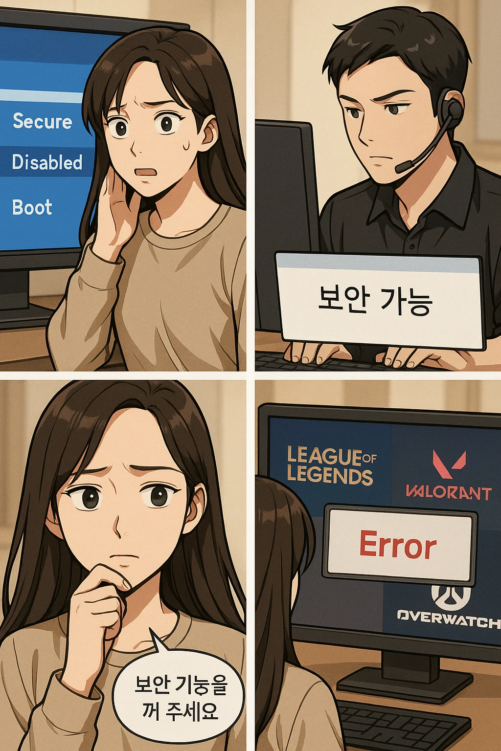 원격포맷은 BIOS 보안이 꺼져야만 가능해요