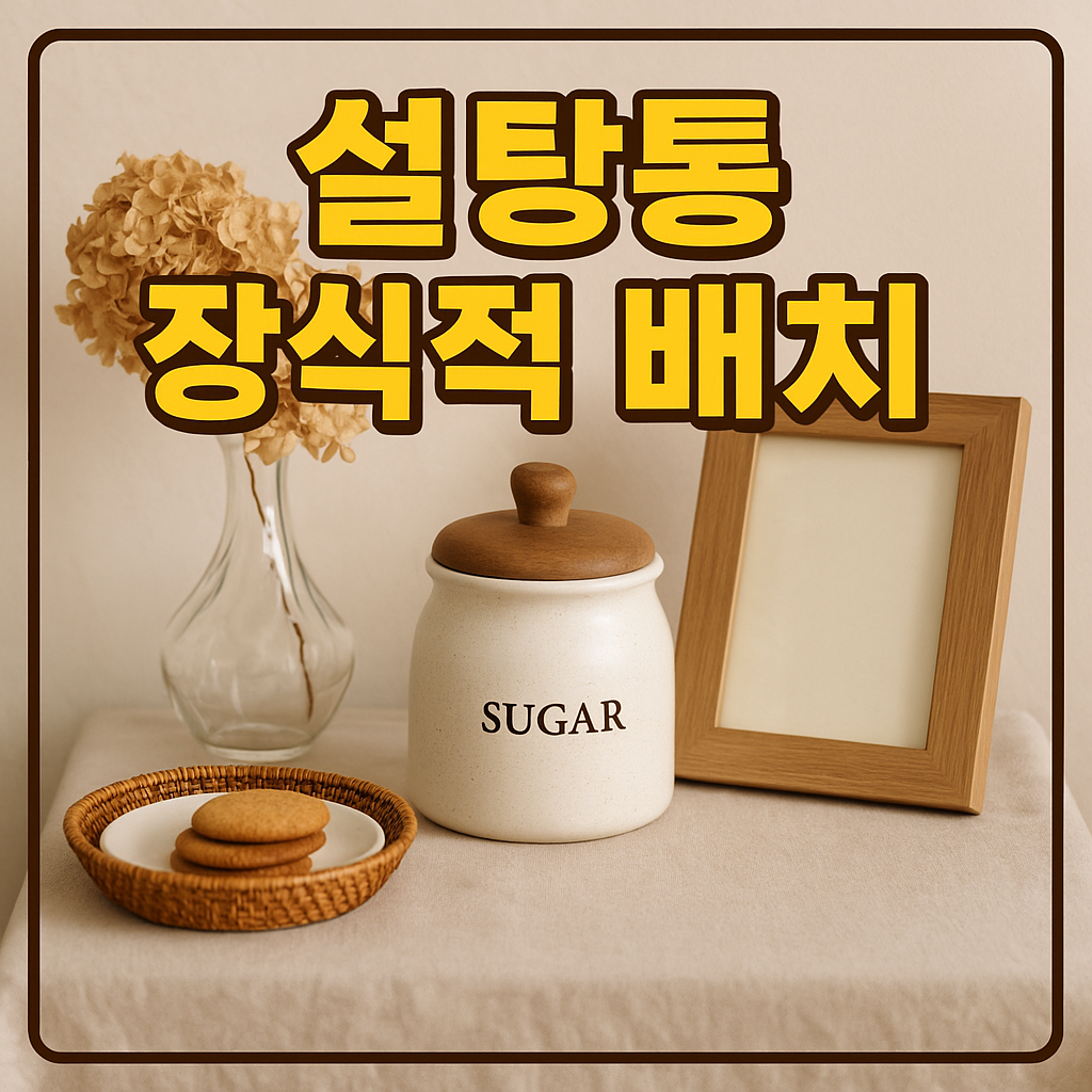 설탕통 장식적 배치
