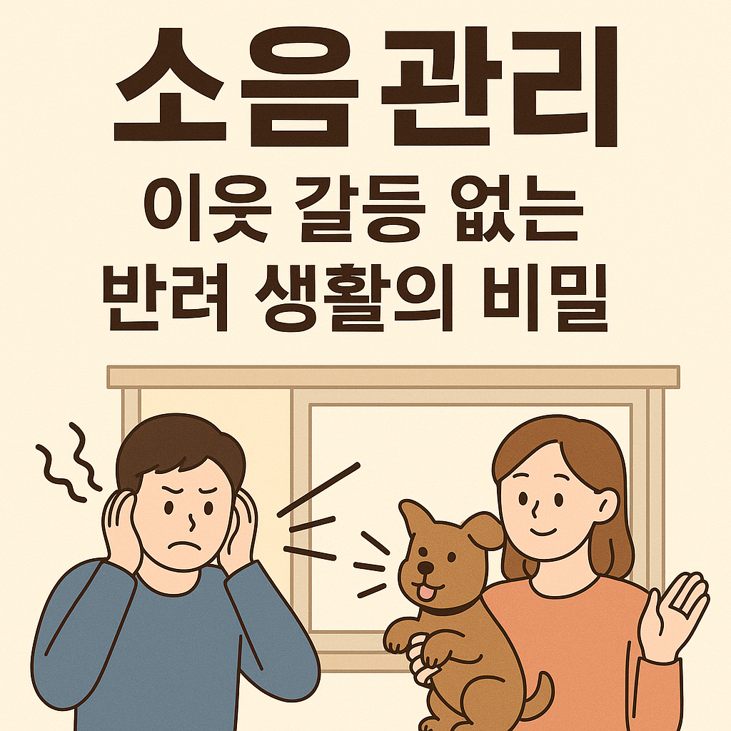 펫티켓 소음 관리