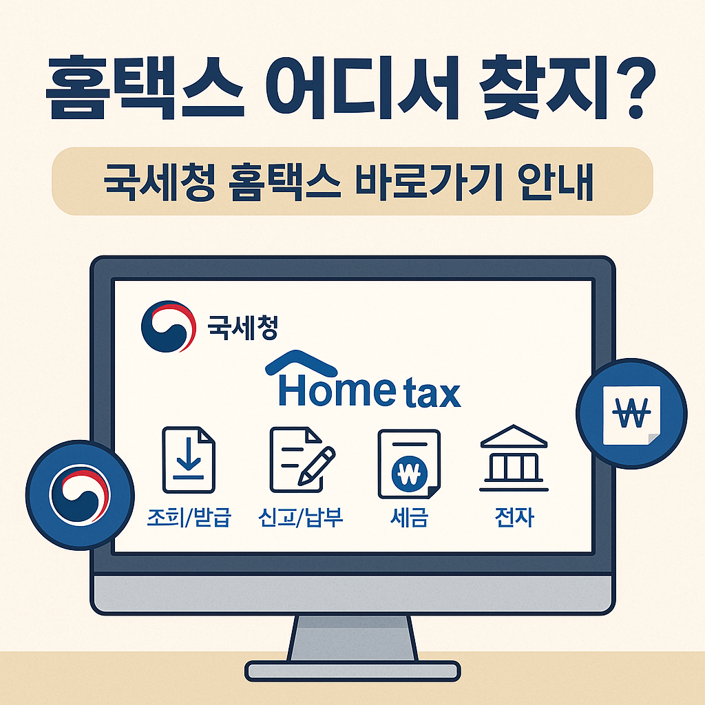 국세청 홈택스 홈페이지 바로가기 놓치지 마세요