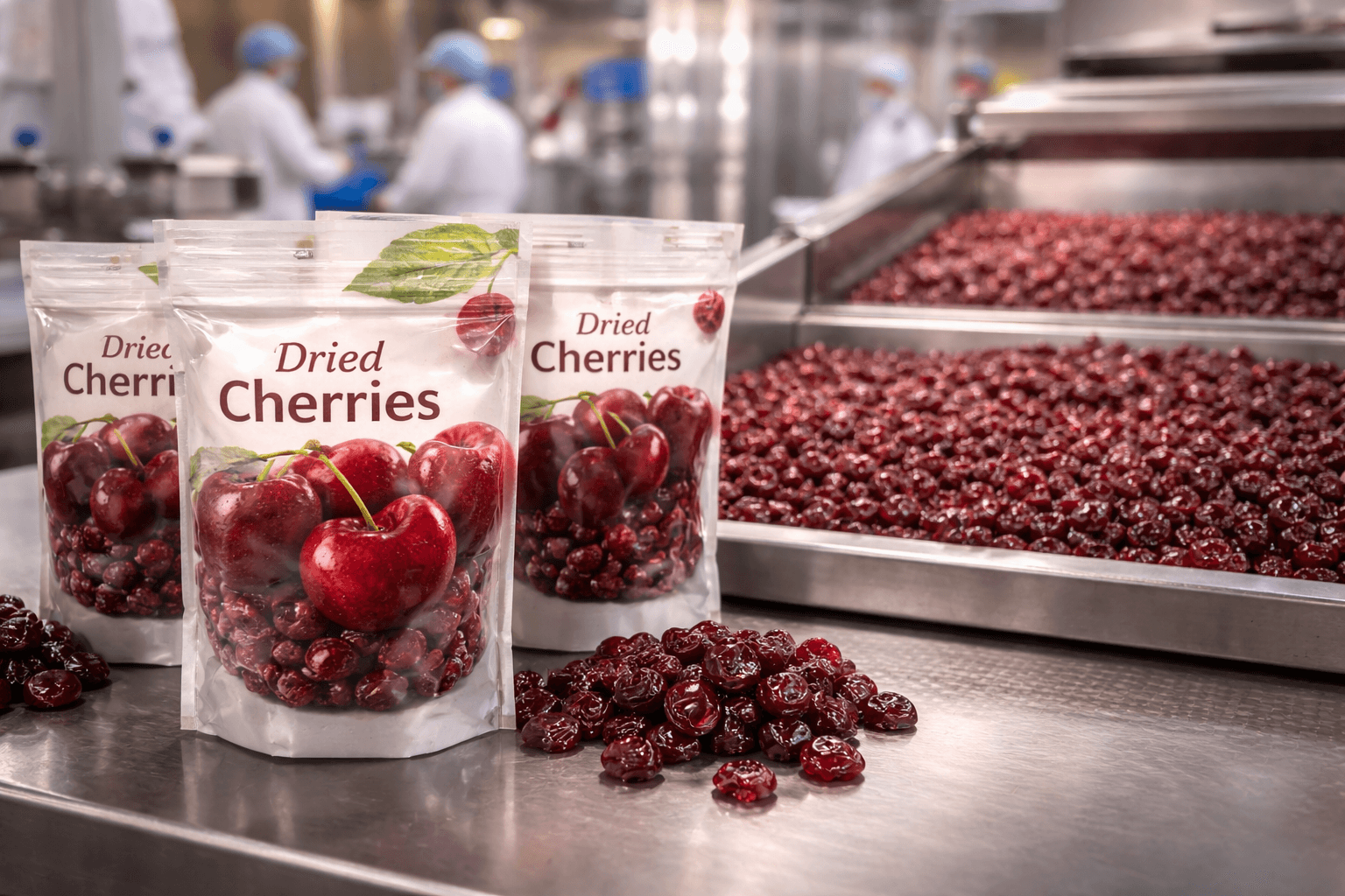 미국산 건과 체리 산업과 가공 시장