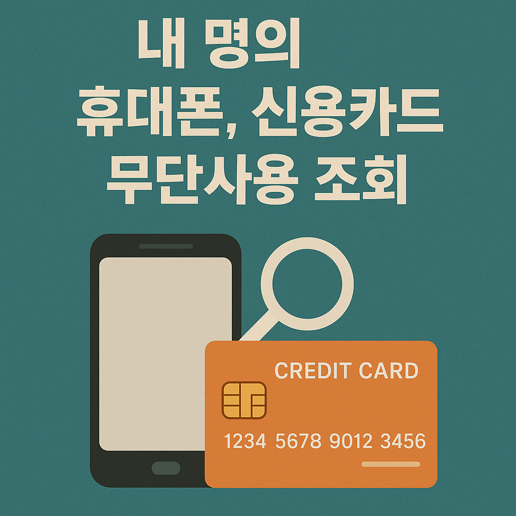 내 명의 휴대폰, 신용카드 무단사용 조회 방법