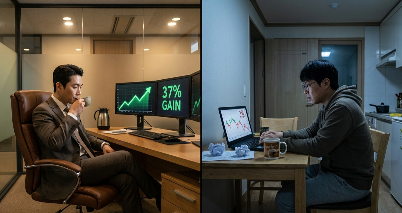 자산가 37% vs 개미 1%