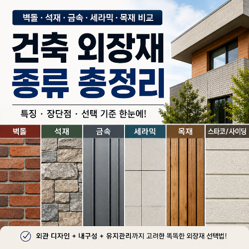 건축 외장재 종류 총정리
