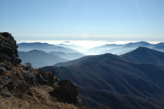 지리산 운해의 모습