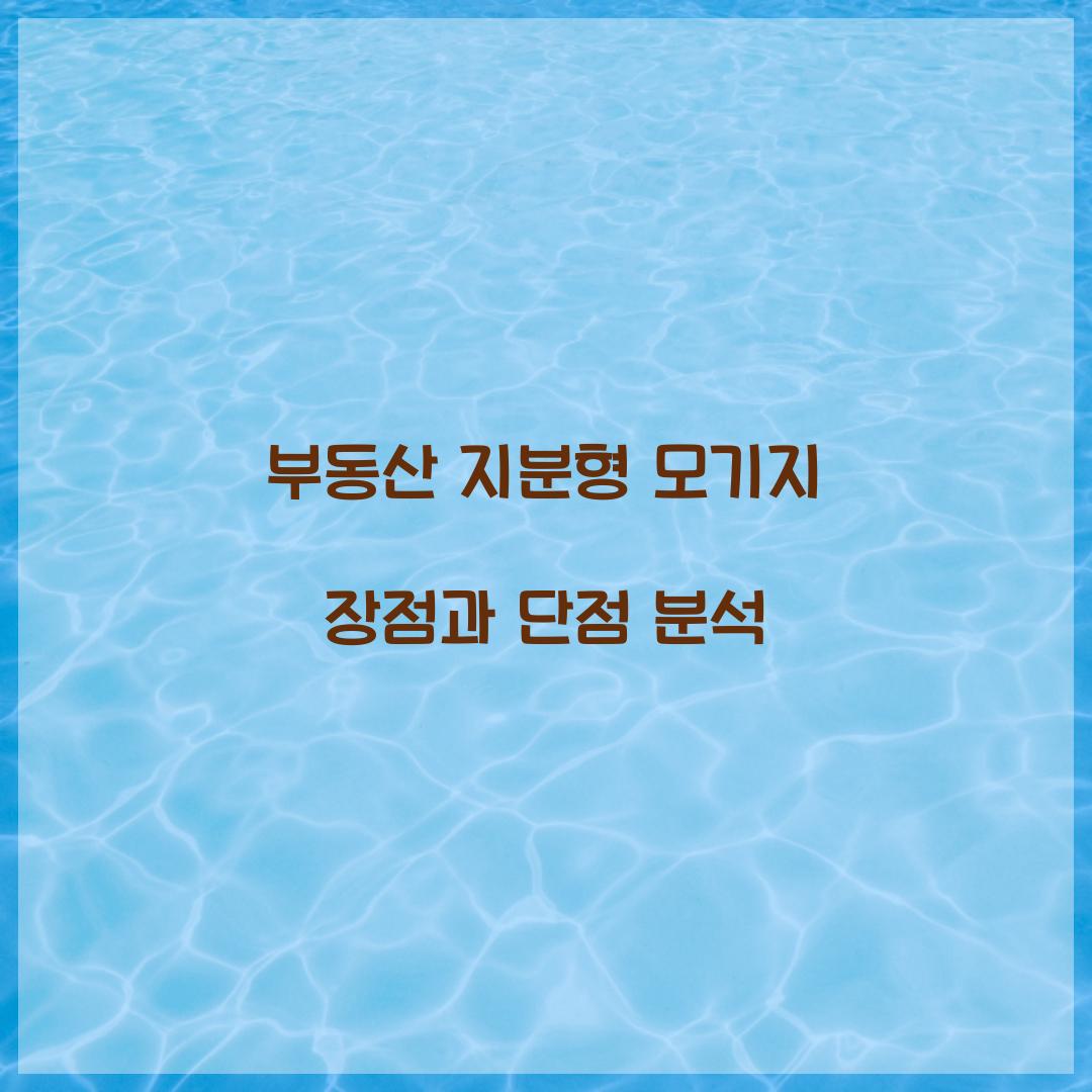 부동산 지분형 모기지