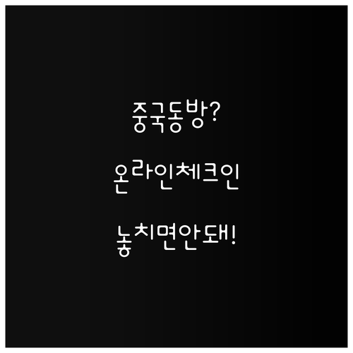 중국동방항공 비행기 탑승 전 꼭 알아..