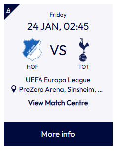 토트넘 경기 일정 2024-2025